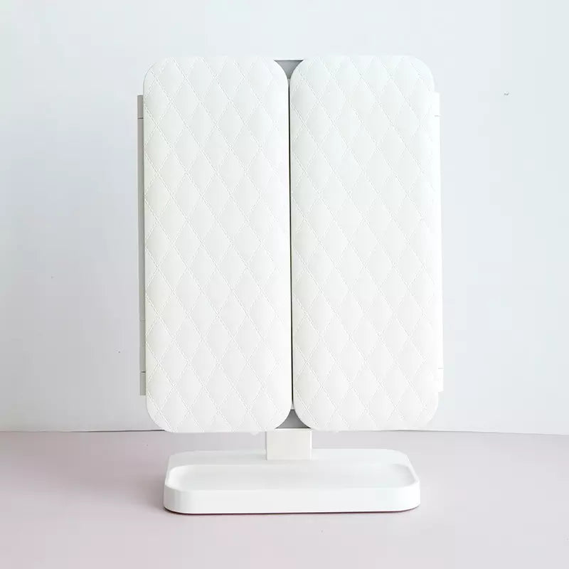 Vanity Mirror™ | Trifold Make-up Mirror with tri-color LED lighting