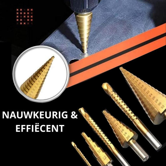 Titanium Bit and Drill Set | Drill Holes in Steel, Brass, Wood, Plastic etc.