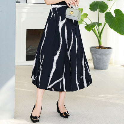 Broek met hoge taille en wijde pijpen