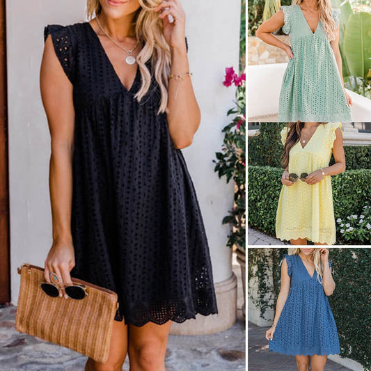 Zomerjurk met V-hals