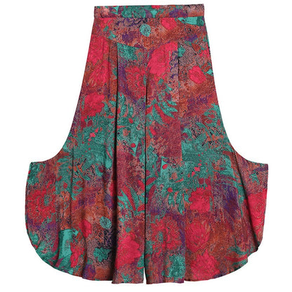 Broek met hoge taille en wijde pijpen