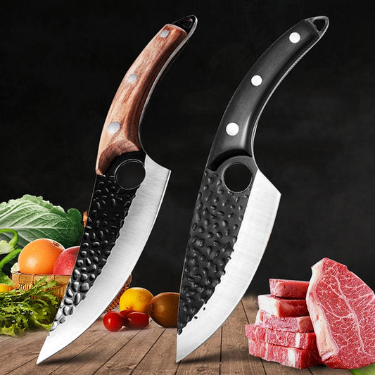 5.5&quot; Meat Cleaver Hunting Knife Handmade Forged Boning Knife Serbian Chef Knife Stainless Steel Kitchen Knife Butcher Fish Knife