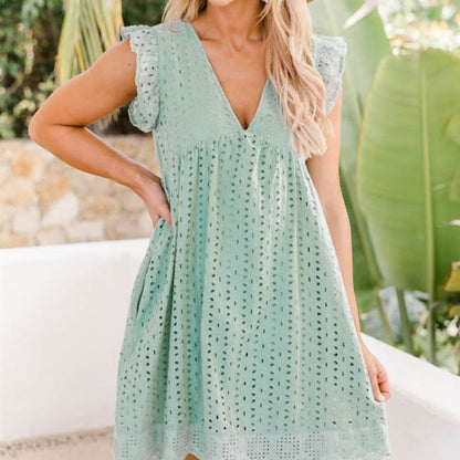 Zomerjurk met V-hals