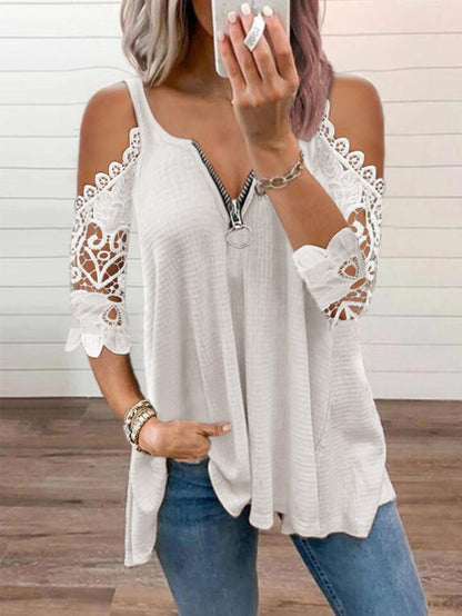 Off-Shoulder Top met Kant