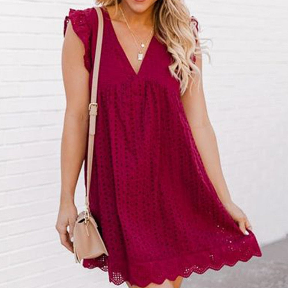 Zomerjurk met V-hals