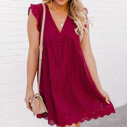 Zomerjurk met V-hals