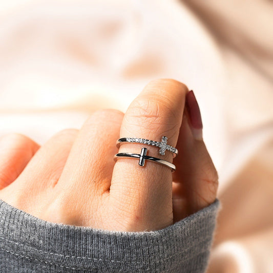Voor mijn Dochter "Pray Through It" Tweeling Liefde-Band Ring