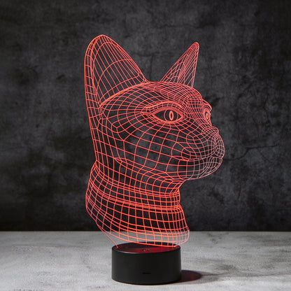 3D Kat Illusie Lamp | incl. 7 Kleuren Modus!