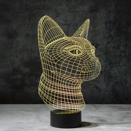 3D Kat Illusie Lamp | incl. 7 Kleuren Modus!