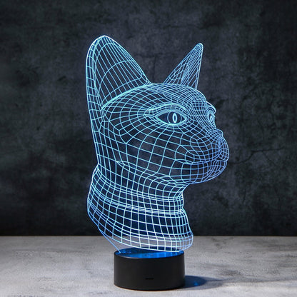3D Kat Illusie Lamp | incl. 7 Kleuren Modus!