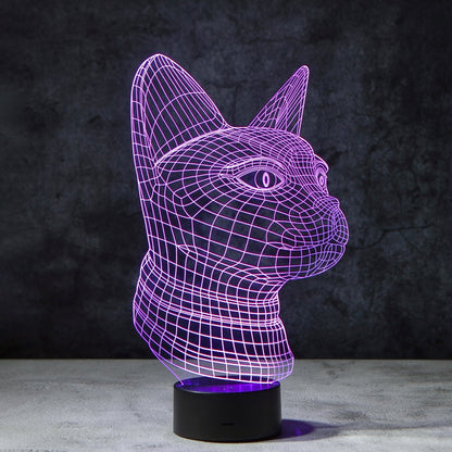 3D Kat Illusie Lamp | incl. 7 Kleuren Modus!