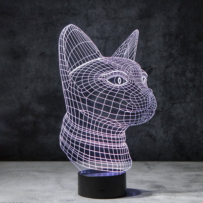 3D Kat Illusie Lamp | incl. 7 Kleuren Modus!