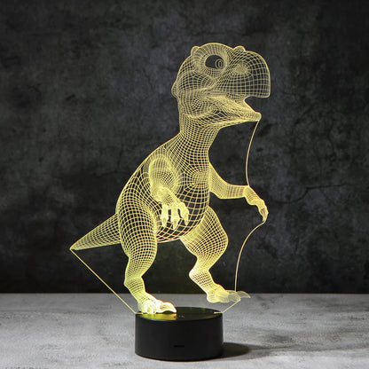3D Dinosaurus Illusie Lamp | incl. 7 Kleuren Modus!