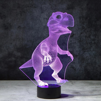 3D Dinosaurus Illusie Lamp | incl. 7 Kleuren Modus!
