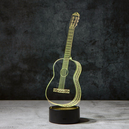 3D Gitaar Illusie Lamp | incl. 7 Kleuren Modus!