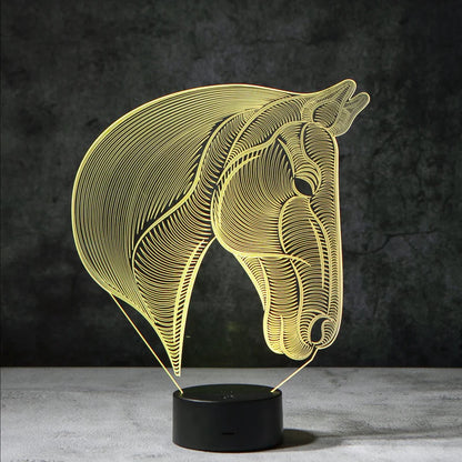 3D Paard Illusie Lamp | incl. 7 Kleuren Modus!