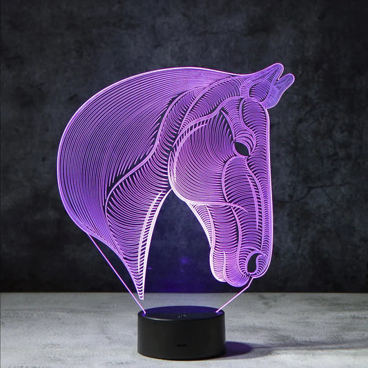 3D Paard Illusie Lamp | incl. 7 Kleuren Modus!