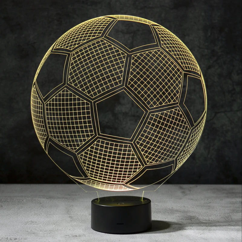 3D Voetbal Illusie Lamp | incl. 7 Kleuren Modus!