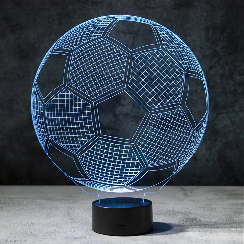 3D Voetbal Illusie Lamp | incl. 7 Kleuren Modus!