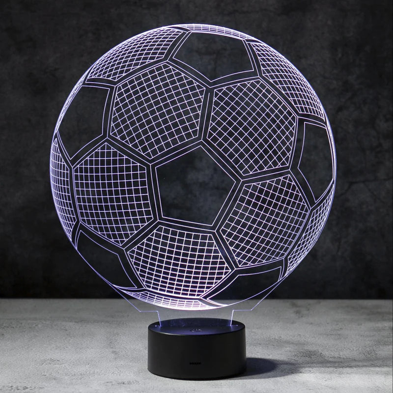 3D Voetbal Illusie Lamp | incl. 7 Kleuren Modus!