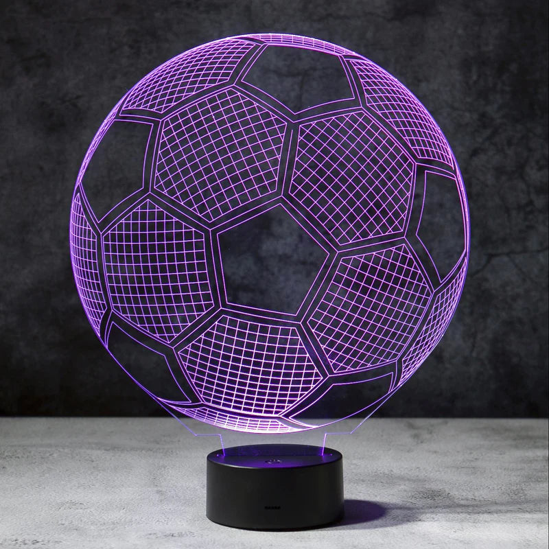 3D Voetbal Illusie Lamp | incl. 7 Kleuren Modus!