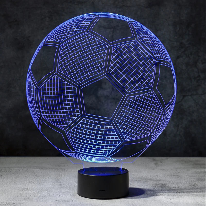 3D Voetbal Illusie Lamp | incl. 7 Kleuren Modus!