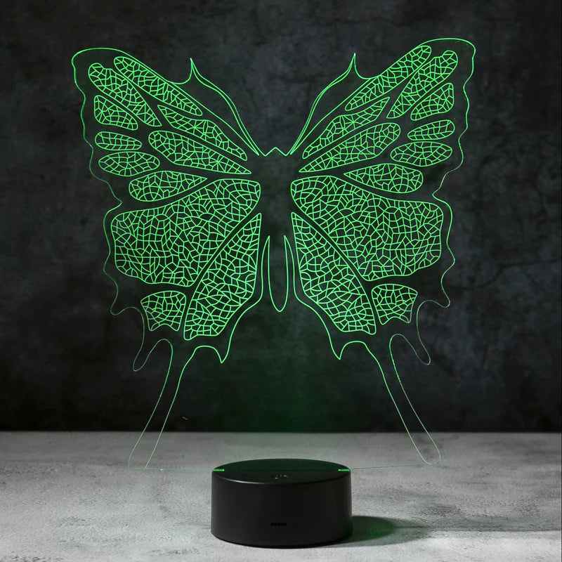 3D Vlinder Illusie Lamp | incl. 7 Kleuren Modus!