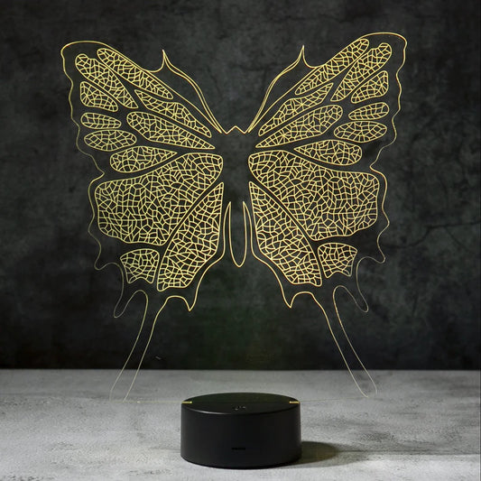 3D Vlinder Illusie Lamp | incl. 7 Kleuren Modus!